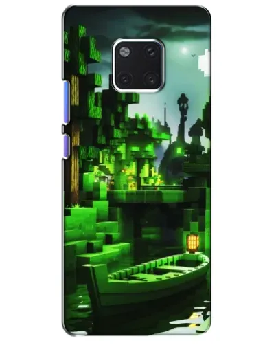 Чехол для Huawei Mate 20 Pro (LYA-L09, LYA-L29) с картинкой «Minecraft лесной пейзаж»