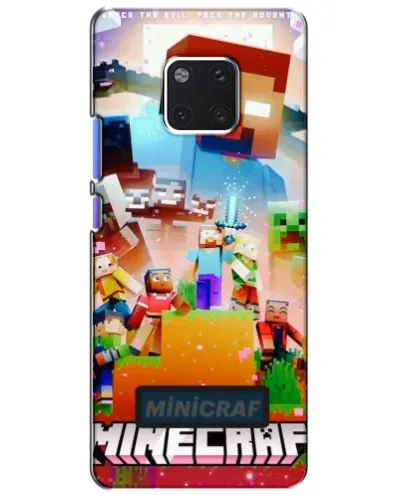 Чехол для Huawei Mate 20 Pro (LYA-L09, LYA-L29) с картинкой «Minecraft герои игры»