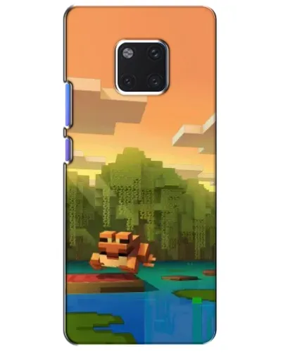 Чехол для Huawei Mate 20 Pro (LYA-L09, LYA-L29) с картинкой «Майнкрафт закат солнца»