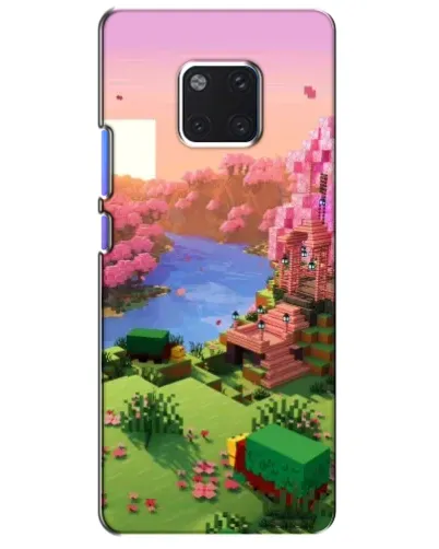 Чехол для Huawei Mate 20 Pro (LYA-L09, LYA-L29) с картинкой «Розовое дерево Minecraft»