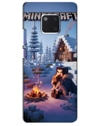 Чехол для Huawei Mate 20 Pro (LYA-L09, LYA-L29) с картинкой «Зимний Minecraft»