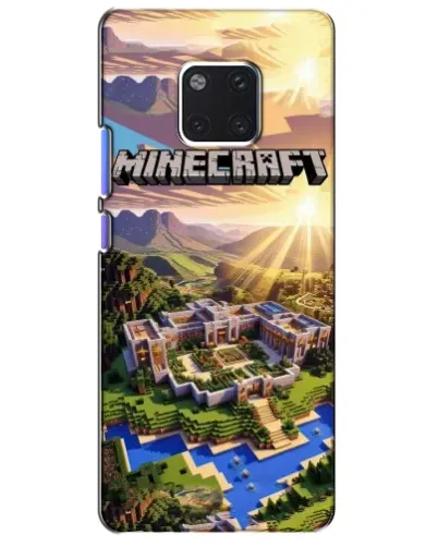 Чехол для Huawei Mate 20 Pro (LYA-L09, LYA-L29) с картинкой «Minecraft панорама»