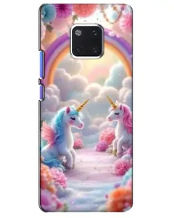 Чехол для Huawei Mate 20 Pro (LYA-L09, LYA-L29) с картинкой «Радуга и единороги» Чехол для Huawei Mate 20 Pro (LYA-L09, LYA-L29) с картинкой «Радуга и единороги»