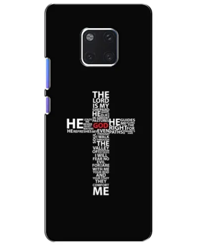 Чехол для Huawei Mate 20 Pro (LYA-L09, LYA-L29) с картинкой «Текстовый крест» Чехол для Huawei Mate 20 Pro (LYA-L09, LYA-L29) с картинкой «Текстовый крест»