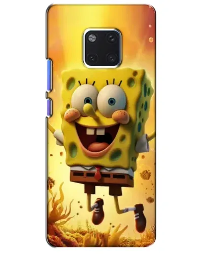Чехол для Huawei Mate 20 Pro (LYA-L09, LYA-L29) с картинкой «Губка Боб прыгает»