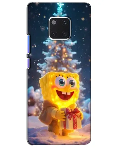 Чехол для Huawei Mate 20 Pro (LYA-L09, LYA-L29) с картинкой «Рождественский Спанч Боб»