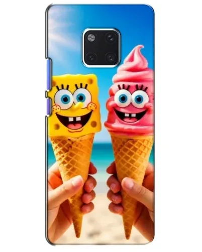 Чехол для Huawei Mate 20 Pro (LYA-L09, LYA-L29) с картинкой «Спанч Боб мороженое»