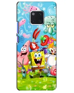 Чехол для Huawei Mate 20 Pro (LYA-L09, LYA-L29) с картинкой «Губка Боб и друзья»