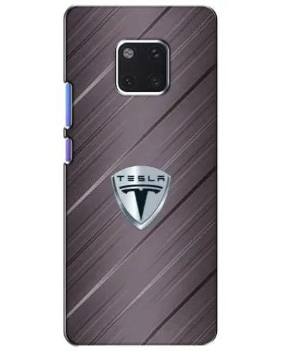 Чехол для Huawei Mate 20 Pro (LYA-L09, LYA-L29) с картинкой «Металлическая текстура Tesla»
