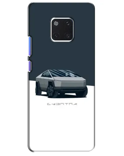 Чехол для Huawei Mate 20 Pro (LYA-L09, LYA-L29) с картинкой «Серебристый Cybertruck Tesla»
