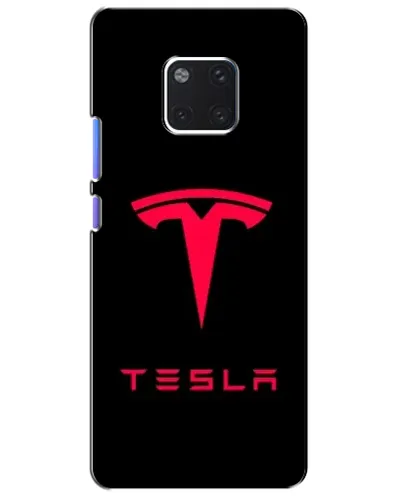 Чехол для Huawei Mate 20 Pro (LYA-L09, LYA-L29) с картинкой «Tesla Red Logo»