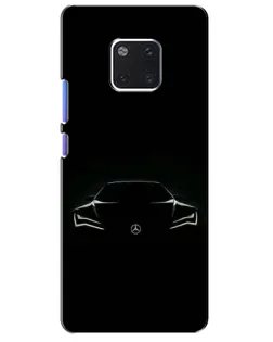 Чехол для Huawei Mate 20 Pro (LYA-L09, LYA-L29) с картинкой «Mercedes — силуэт авто»