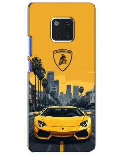 Чехол для Huawei Mate 20 Pro (LYA-L09, LYA-L29) с картинкой «Желтый Lamborghini город» Чехол для Huawei Mate 20 Pro (LYA-L09, LYA-L29) с картинкой «Желтый Lamborghini город»