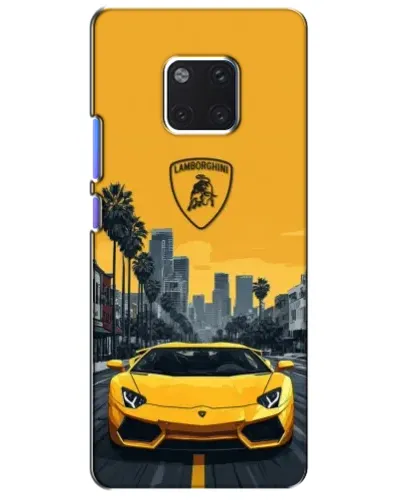 Чехол для Huawei Mate 20 Pro (LYA-L09, LYA-L29) с картинкой «Желтый Lamborghini город» Чехол для Huawei Mate 20 Pro (LYA-L09, LYA-L29) с картинкой «Желтый Lamborghini город»