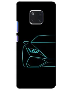 Чехол для Huawei Mate 20 Pro (LYA-L09, LYA-L29) с картинкой «Голубой силуэт Lamborghini» Чехол для Huawei Mate 20 Pro (LYA-L09, LYA-L29) с картинкой «Голубой силуэт Lamborghini»