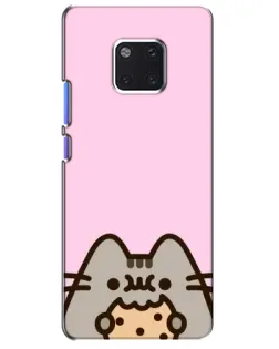 Чехол для Huawei Mate 20 Pro (LYA-L09, LYA-L29) с картинкой «Pusheen и печенье»