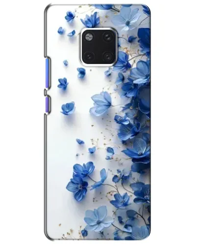 Чехол для Huawei Mate 20 Pro (LYA-L09, LYA-L29) с картинкой «Голубой цветочный каскад»