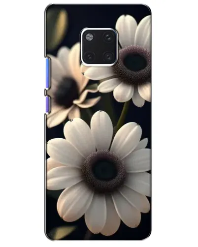 Чехол для Huawei Mate 20 Pro (LYA-L09, LYA-L29) с картинкой «Белые маргаритки макро»