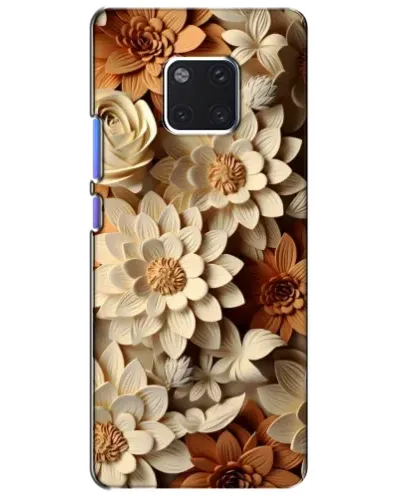 Чехол для Huawei Mate 20 Pro (LYA-L09, LYA-L29) с картинкой «Бежевый флористический декор»