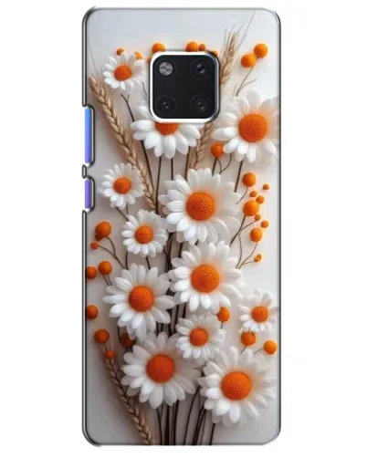 Чехол для Huawei Mate 20 Pro (LYA-L09, LYA-L29) с картинкой «Белые сухоцветы»