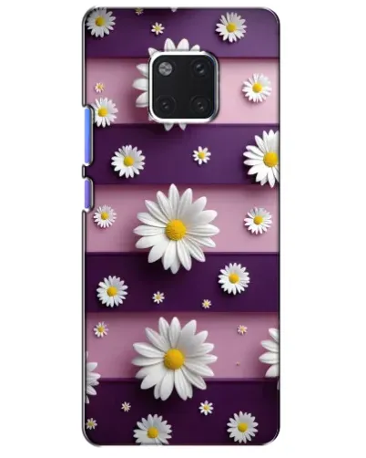 Чехол для Huawei Mate 20 Pro (LYA-L09, LYA-L29) с картинкой «Ромашки на фиолетовом»