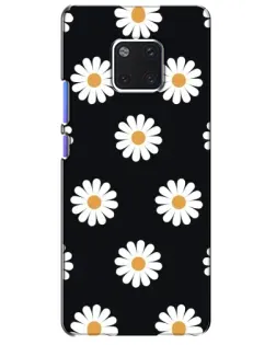 Чохол для Huawei Mate 20 Pro (LYA-L09, LYA-L29) з картинкою «Ромашки на чорному»