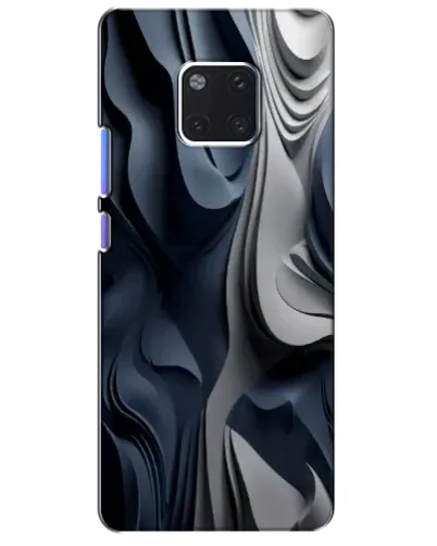 Чехол для Huawei Mate 20 Pro (LYA-L09, LYA-L29) с картинкой «Объемные синие складки»