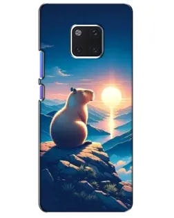 Чохол для Huawei Mate 20 Pro (LYA-L09, LYA-L29) з картинкою «Захід сонця з капібарою»
