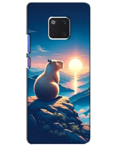 Чехол для Huawei Mate 20 Pro (LYA-L09, LYA-L29) с картинкой «Закат солнца с капибарой» Чехол для Huawei Mate 20 Pro (LYA-L09, LYA-L29) с картинкой «Закат солнца с капибарой»