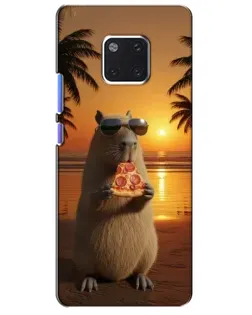 Чохол для Huawei Mate 20 Pro (LYA-L09, LYA-L29) з картинкою «Капібара з піцою»