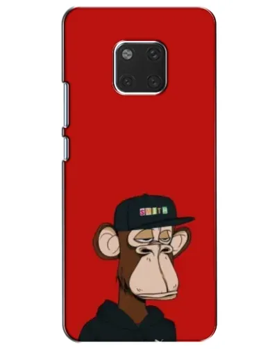 Чехол для Huawei Mate 20 (HMA-L09, HMA-L29) с картинкой «Bored Ape — красный фон»