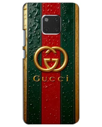 Чехол для Huawei Mate 20 (HMA-L09, HMA-L29) с картинкой «Gucci — фирменная полоса и золото» Чехол для Huawei Mate 20 (HMA-L09, HMA-L29) с картинкой «Gucci — фирменная полоса и золото»