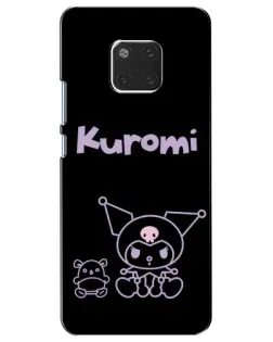Чехол для Huawei Mate 20 (HMA-L09, HMA-L29) с картинкой «Kuromi — черный минимализм»