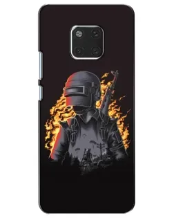Чехол для Huawei Mate 20 (HMA-L09, HMA-L29) с картинкой «PUBG — огненный силуэт» Чехол для Huawei Mate 20 (HMA-L09, HMA-L29) с картинкой «PUBG — огненный силуэт»