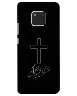 Чехол для Huawei Mate 20 (HMA-L09, HMA-L29) с картинкой «Графический крест Jesus» Чехол для Huawei Mate 20 (HMA-L09, HMA-L29) с картинкой «Графический крест Jesus»