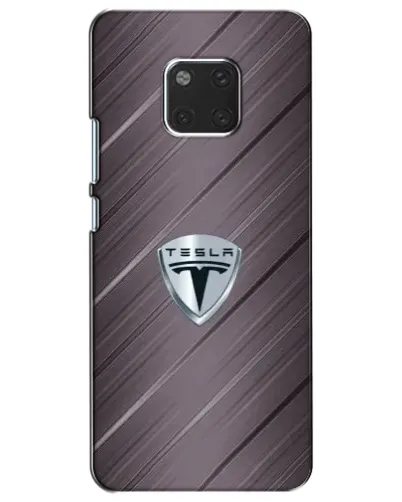 Чехол для Huawei Mate 20 (HMA-L09, HMA-L29) с картинкой «Металлическая текстура Tesla»