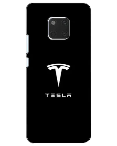 Чехол для Huawei Mate 20 (HMA-L09, HMA-L29) с картинкой «Tesla White Logo»