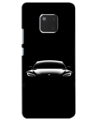 Чехол для Huawei Mate 20 (HMA-L09, HMA-L29) с картинкой «Фары Tesla Night»