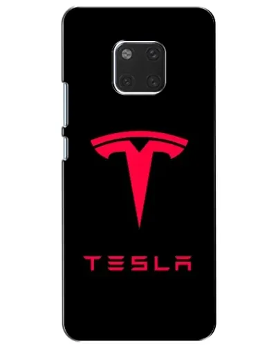 Чехол для Huawei Mate 20 (HMA-L09, HMA-L29) с картинкой «Tesla Red Logo»