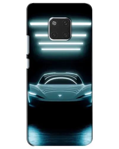 Чехол для Huawei Mate 20 (HMA-L09, HMA-L29) с картинкой «Tesla в неоне»