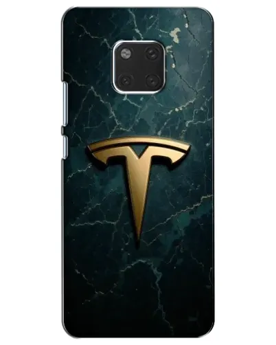 Чехол для Huawei Mate 20 (HMA-L09, HMA-L29) с картинкой «Мраморная Tesla Gold»