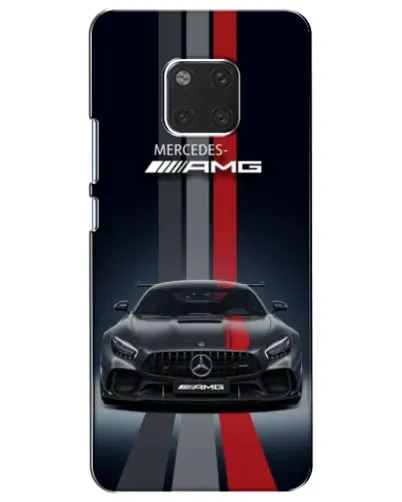 Чехол для Huawei Mate 20 (HMA-L09, HMA-L29) с картинкой «Mercedes — белый карбон»