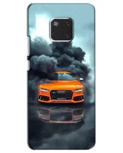 Чехол для Huawei Mate 20 (HMA-L09, HMA-L29) с картинкой «Audi в облаках дыма»