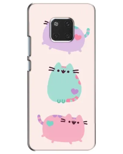 Чохол для Huawei Mate 20 (HMA-L09, HMA-L29) з картинкою «Pusheen тріо»
