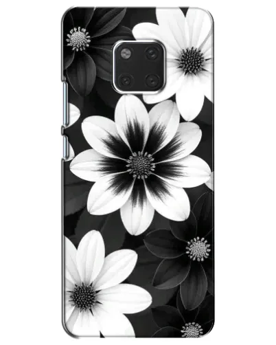 Чехол для Huawei Mate 20 (HMA-L09, HMA-L29) с картинкой «Монохромные астры» Чехол для Huawei Mate 20 (HMA-L09, HMA-L29) с картинкой «Монохромные астры»