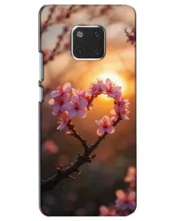 Чехол для Huawei Mate 20 (HMA-L09, HMA-L29) с картинкой «Розовый цвет сердце на фоне заката» Чехол для Huawei Mate 20 (HMA-L09, HMA-L29) с картинкой «Розовый цвет сердце на фоне заката»