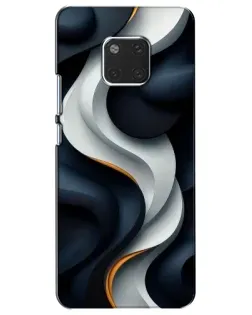 Чехол для Huawei Mate 20 (HMA-L09, HMA-L29) с картинкой «Объемные черно-белые ленты» Чехол для Huawei Mate 20 (HMA-L09, HMA-L29) с картинкой «Объемные черно-белые ленты»