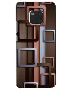 Чехол для Huawei Mate 20 (HMA-L09, HMA-L29) с картинкой «Коричневые объемные квадраты» Чехол для Huawei Mate 20 (HMA-L09, HMA-L29) с картинкой «Коричневые объемные квадраты»