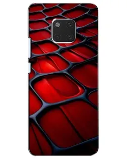 Чехол для Huawei Mate 20 (HMA-L09, HMA-L29) с картинкой «Красная глянцевая сетка»
