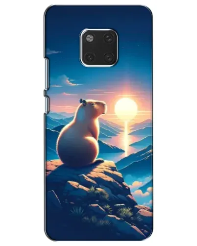 Чехол для Huawei Mate 20 (HMA-L09, HMA-L29) с картинкой «Закат солнца с капибарой» Чехол для Huawei Mate 20 (HMA-L09, HMA-L29) с картинкой «Закат солнца с капибарой»